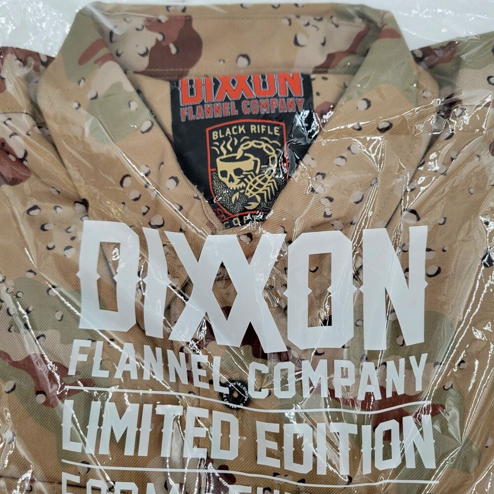 Dixxon Flannel x BRCC Cup Of Death Flannel Camo Button Plaid Shirt Men's 2XL NWT - Picture 3 of 5